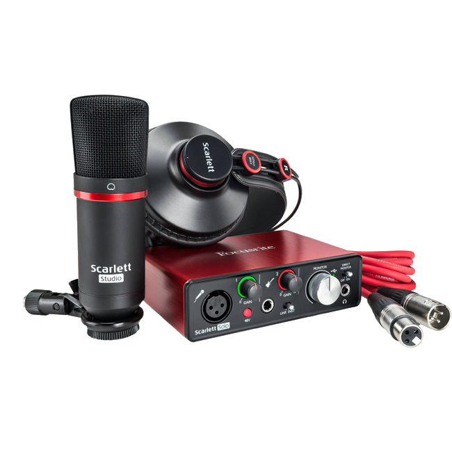 Thiết lập một góc thu âm tại nhà chuyên nghiệp với micro và soundcard.