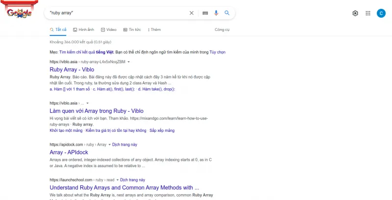 Ảnh minh họa kỹ thuật tìm kiếm Google