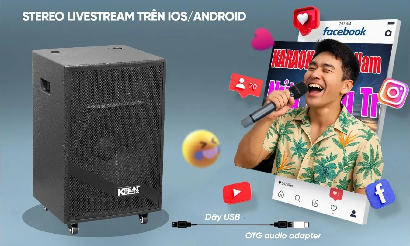 Loa kéo Acnos KB39neo với thiết kế mạnh mẽ