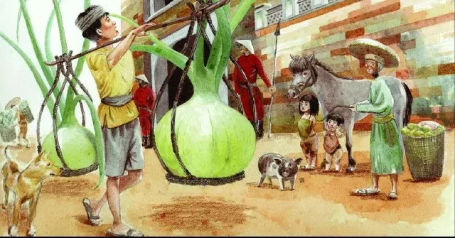 Minh họa cổ điển về lọ nước thần và phép màu dân gian