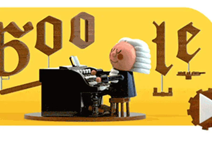 Google Doodle kỷ niệm sinh nhật Johann Sebastian Bach, nghệ sĩ organ người Đức