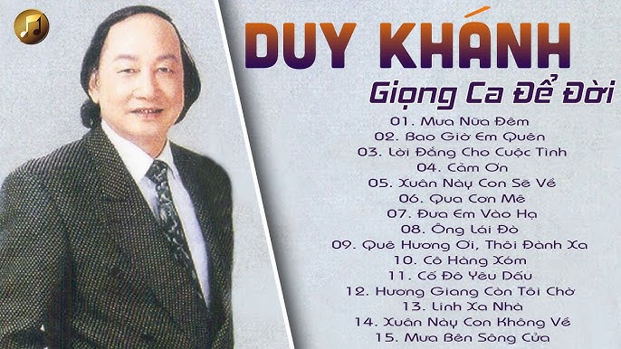 Những ca khúc bất hủ của ca sĩ Duy Khánh: Tuyển tập các bài hát đi cùng năm tháng (Mục đích: Liệt kê và giới thiệu những ca khúc nổi tiếng nhất của Duy Khánh, đáp ứng nhu cầu tìm kiếm của người hâm mộ)