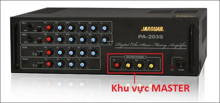 Điều chỉnh các nút của khu vực MASTER