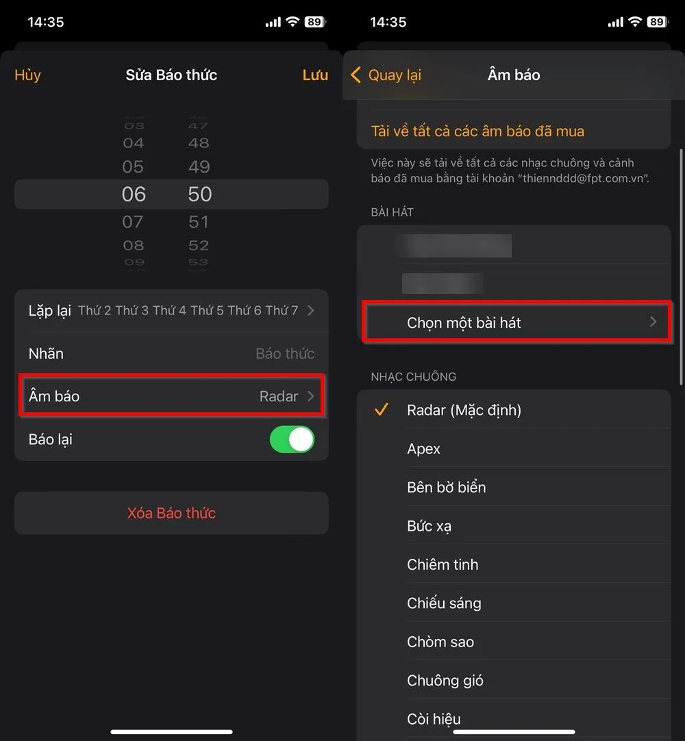 Cách đặt chuông báo thức bằng bài hát cho iPhone 3