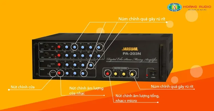 Mặt trước amply