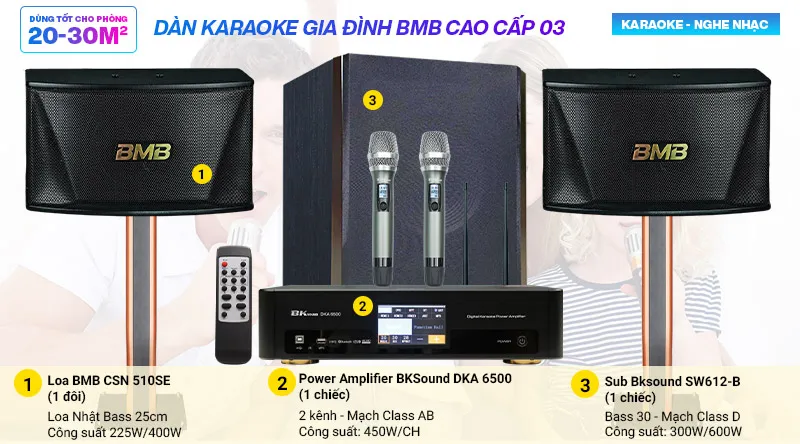 Dàn karaoke gia đình BMB cao cấp 03