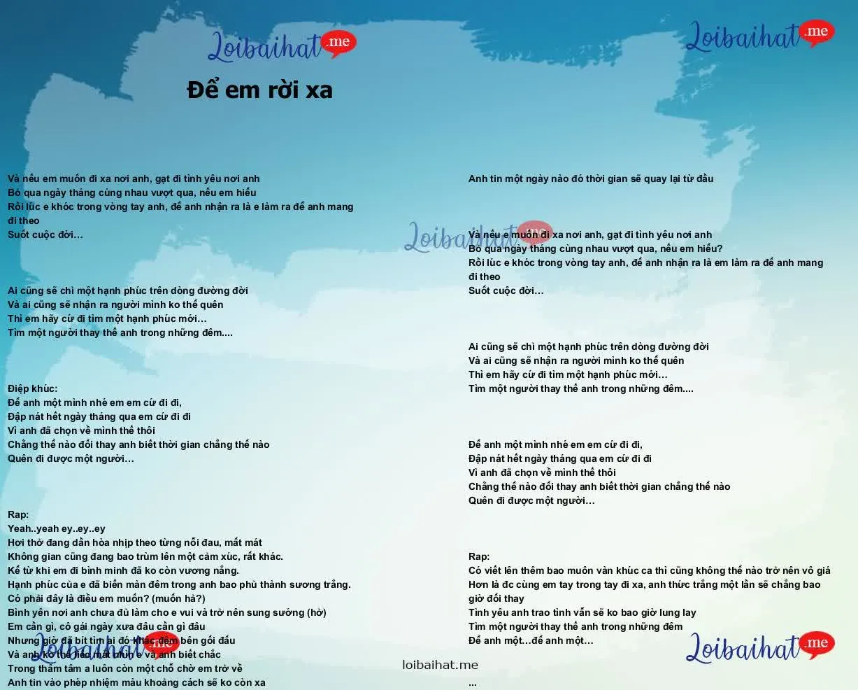 Để em rời xa