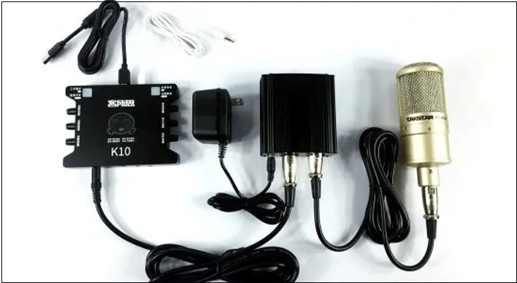 Kết nối micro với soundcard XOX K10 để hát karaoke bằng loa vi tính