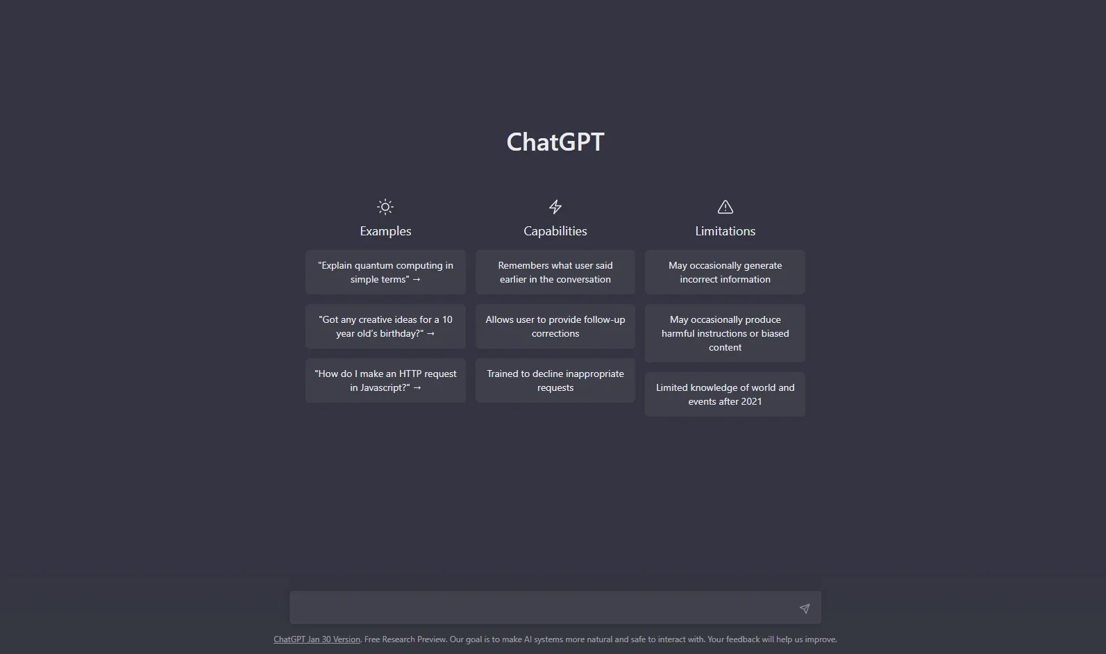 Giao diện ChatGPT