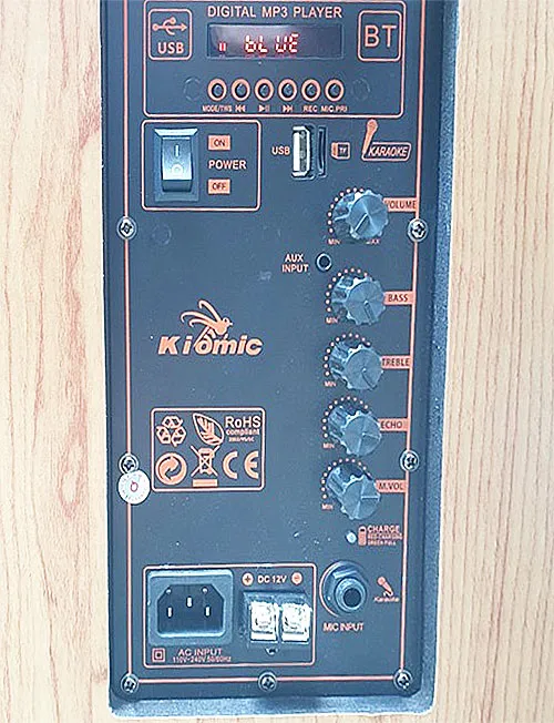 Loa kéo Kiomic K126, loa hát karaoke gia đình giá rẻ, bass 3 tấc
