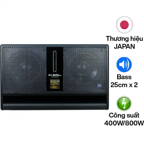 Loa Sub hơi BIK BJ-W66PLUS (bass đôi 25)