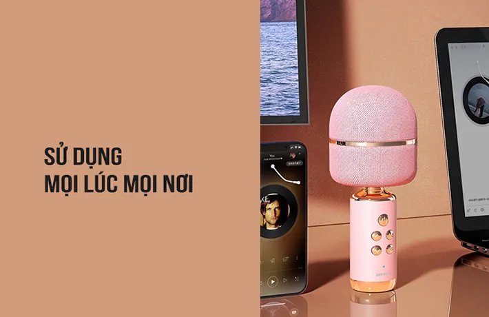 Mic hát Karaoke cầm tay kết nối Bluetooth D36 4