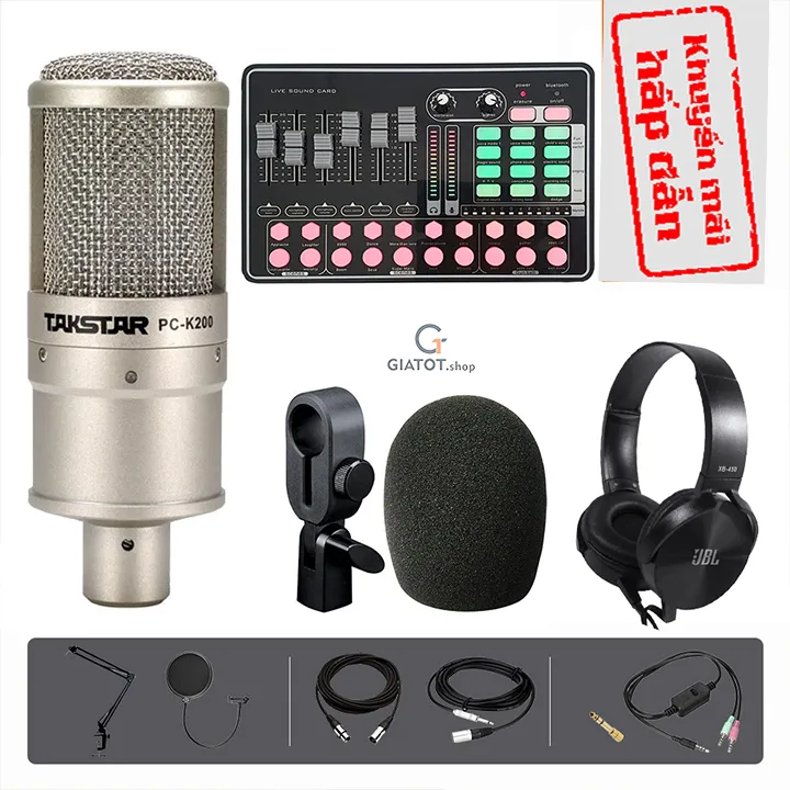 Micro livestream Takstar PC-K200 dùng thu âm hát karaoke online 6