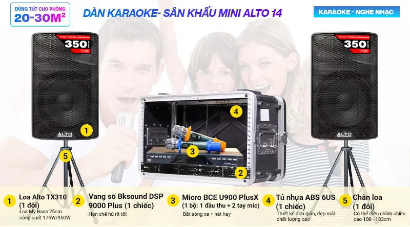 Dàn karaoke- Sân khấu Mini Alto 14