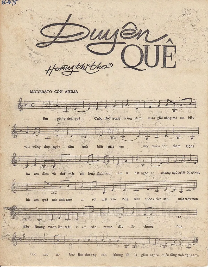 Lời bài hát Duyên Quê