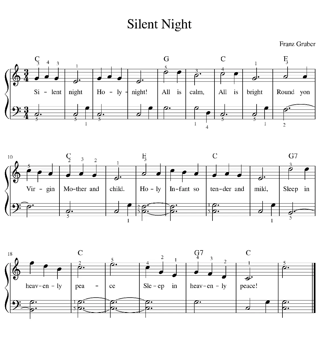 Hợp âm bài hát Silent Night