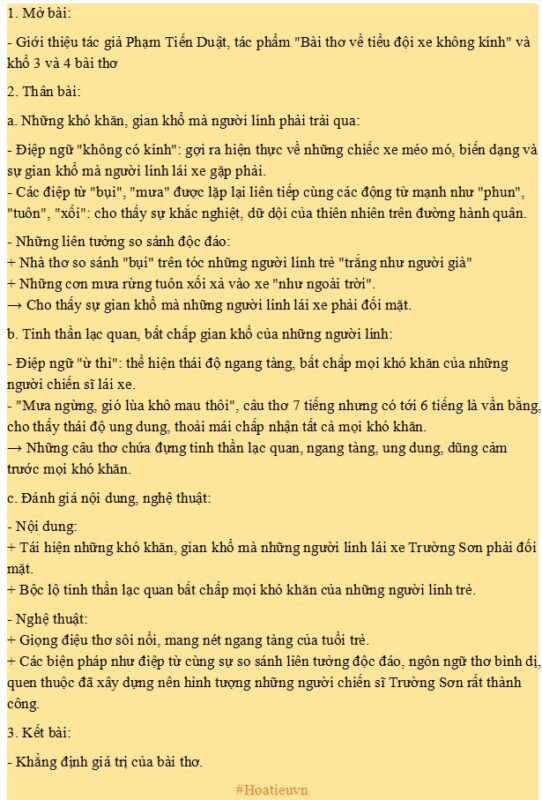 Phân Tích "Bài Thơ Về Tiểu Đội Xe Không Kính": Biểu Tượng Sức Sống Vượt Lên Gian Khó