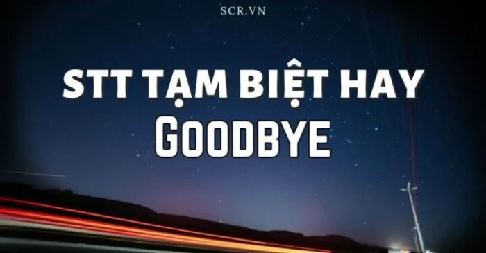 Lời tạm biệt