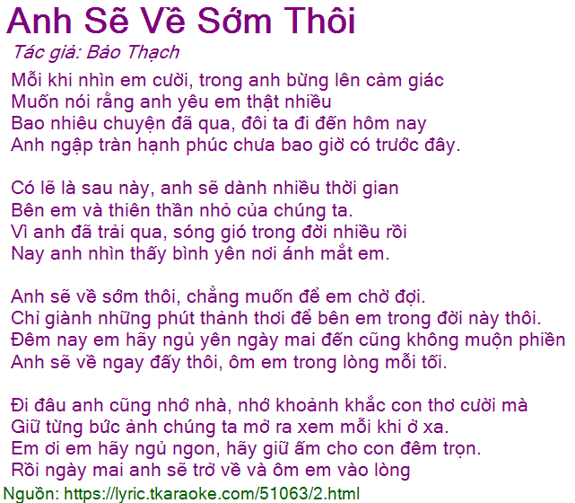 Anh sẽ về sớm thôi - Bảo Thạch