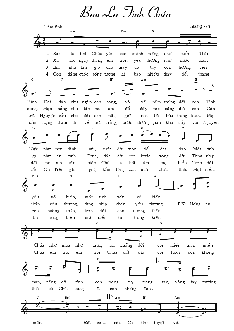 Bao La Tình Chúa - Mai Thiên Vân