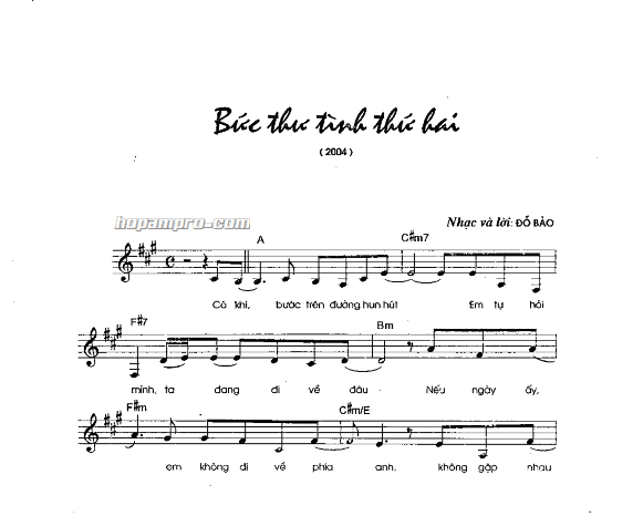 Bức Thư Tình Thứ Hai - Hồ Quỳnh Hương