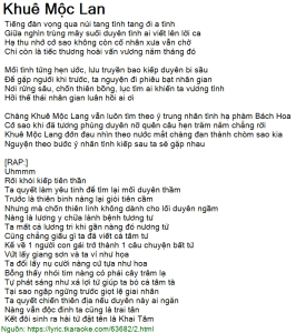 Khuê Mộc Lang - Hương Ly