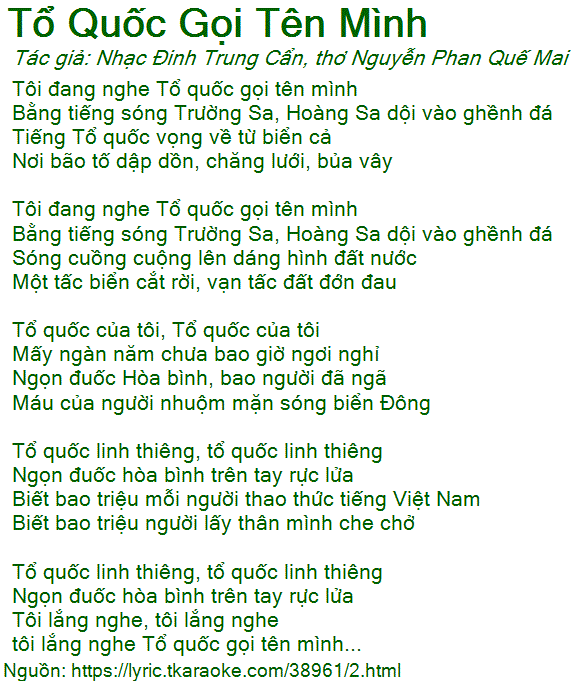 Tổ quốc gọi tên mình - Quỳnh Lợi
