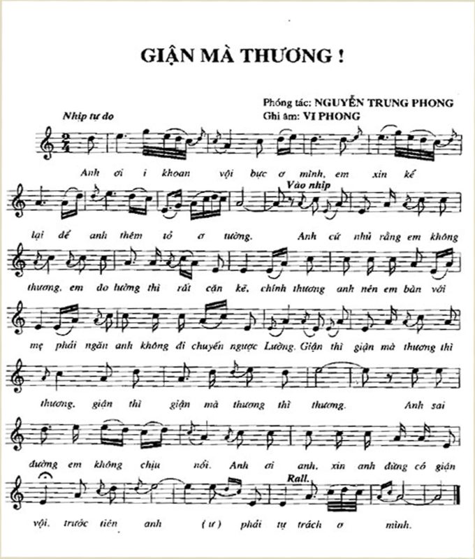 Giận mà thương - - Sáng tác: Nguyễn Trung Phong
