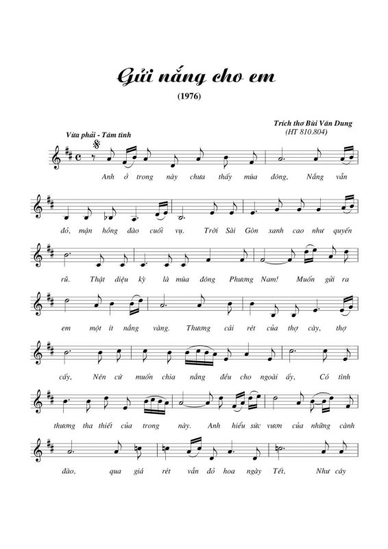 Gửi nắng cho em - Trung Kiên