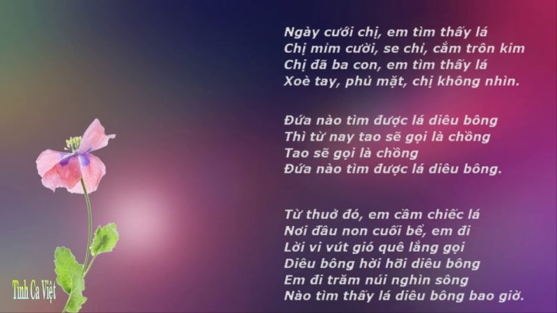 Lá Diêu Bông - Phạm Duy