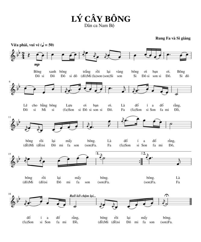 Lý Cây Bông - Dân ca