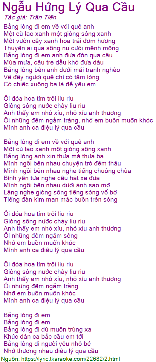 Ngẫu hứng lý qua cầu - Trần Tiến