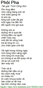 Phôi pha - Trịnh Công Sơn