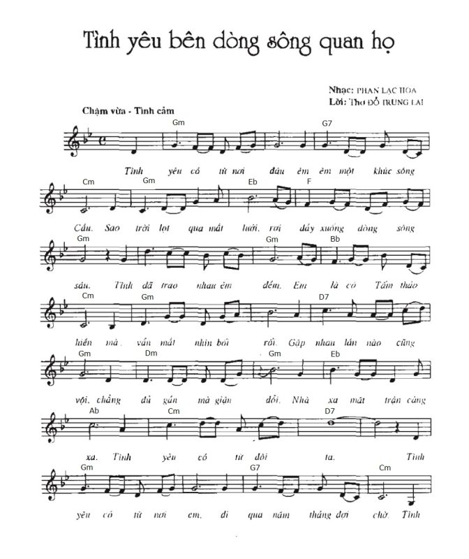 Tình yêu bên dòng sông quan họ - Thanh Hoa