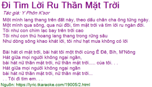 Đi tìm lời ru nữ thần mặt trời - Y Moan