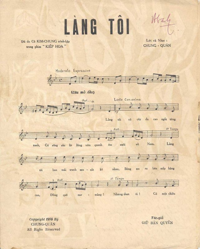 Làng tôi - Nhiều ca sĩ đã thể hiện