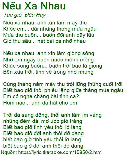 Nếu Xa Nhau - Ý Lan