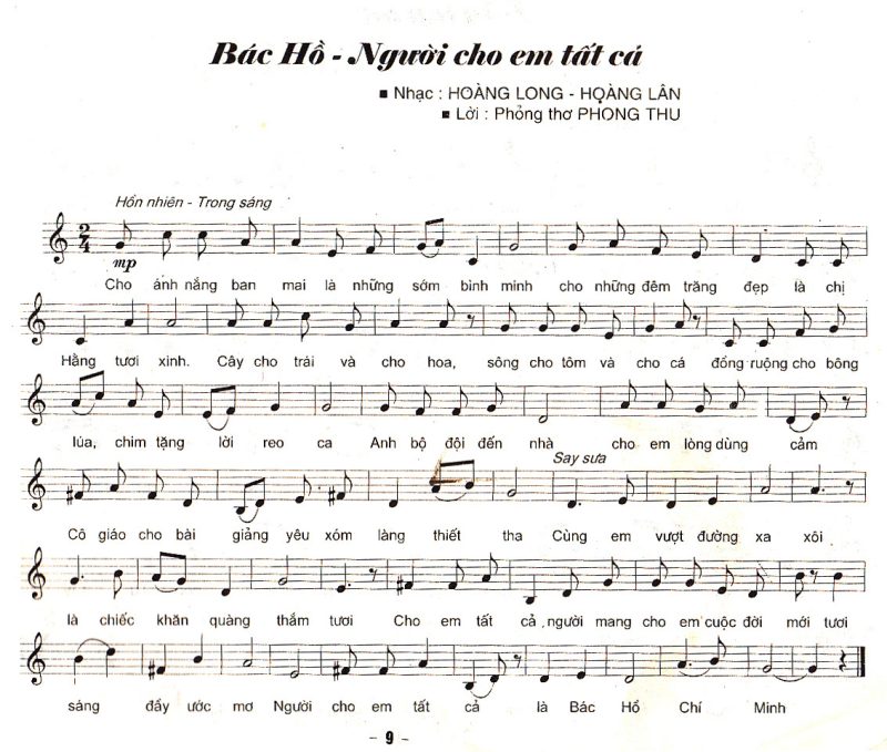 Bác Hồ - Người cho em tất cả - Tốp ca thiếu nhi quận Ba Đình