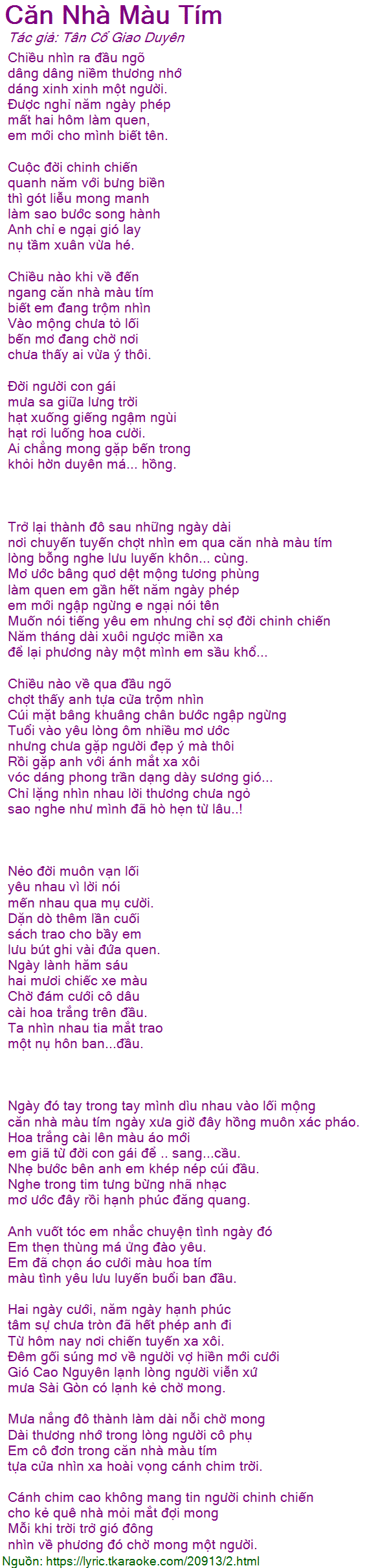 Căn Nhà Màu Tím (Tân Cổ Giao Duyên) - Đan Nguyên