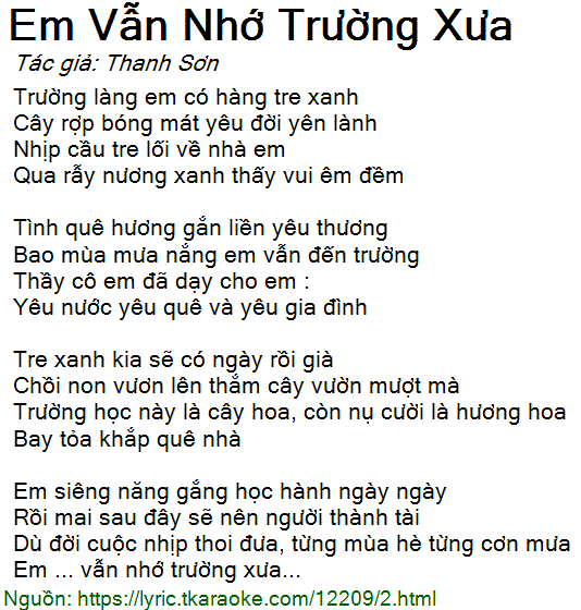 Em Vẫn Nhớ Trường Xưa - Bé Nguyệt Hằng