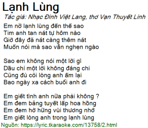 Lạnh Lùng - Phạm Cao Tùng
