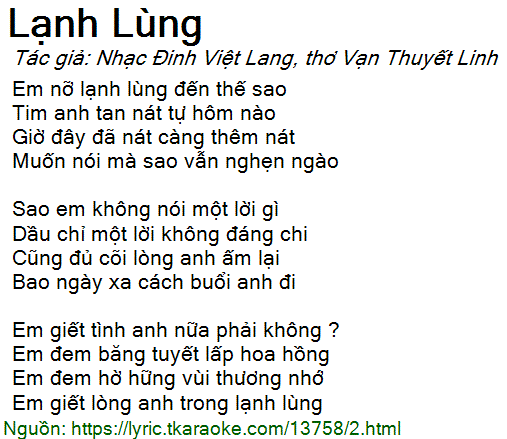 Lạnh Lùng - Phạm Cao Tùng