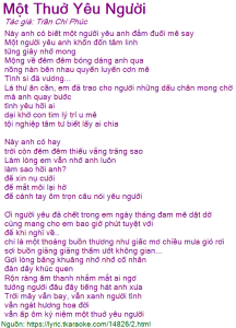 Một Thuở Yêu Người - Lý Hải