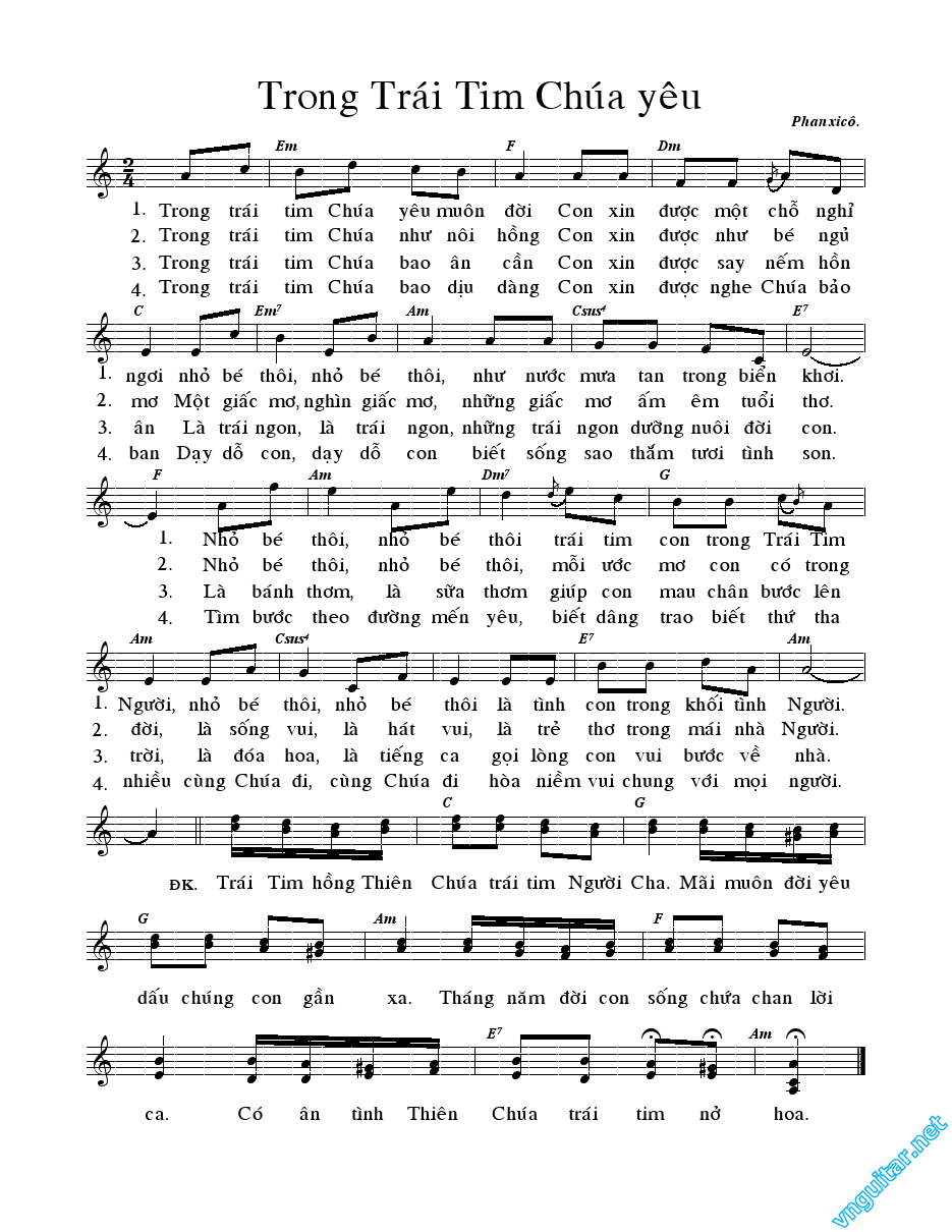 Trong Trái Tim Chúa (Trong Trái Tim Chúa Yêu Muôn Đời) - Nguyễn Hồng Ân