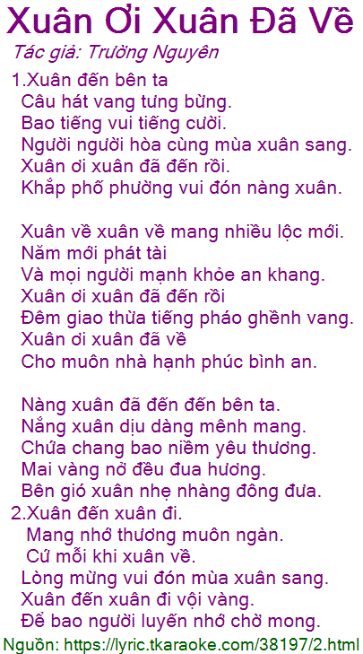 Xuân Ơi Xuân Đã Về - YNTT