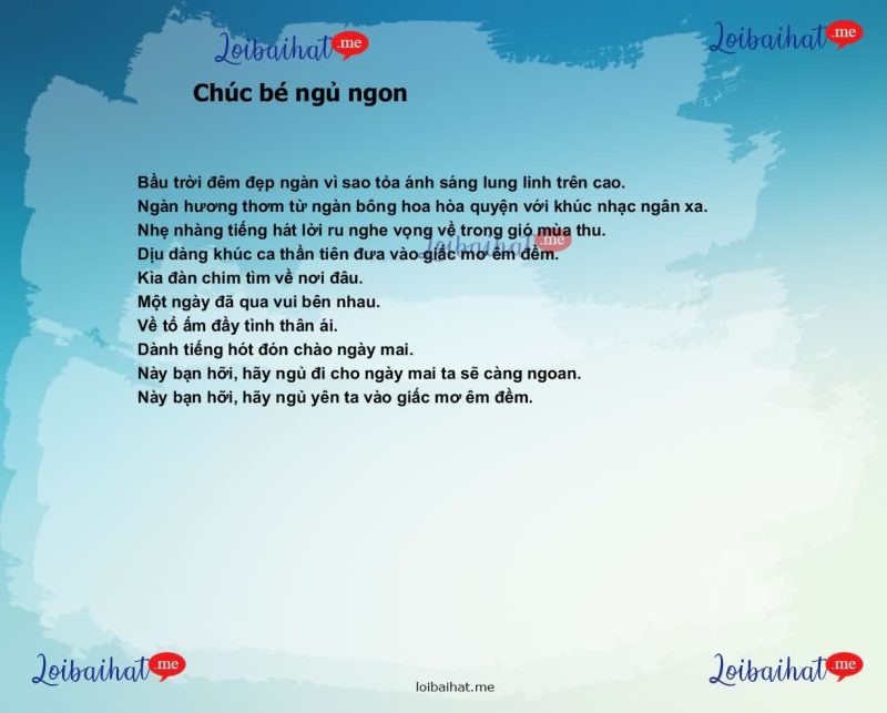 Chúc Bé Ngủ Ngon - Ngọc Linh