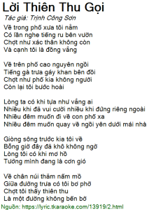 Lời Thiên Thu Gọi - Trịnh Công Sơn