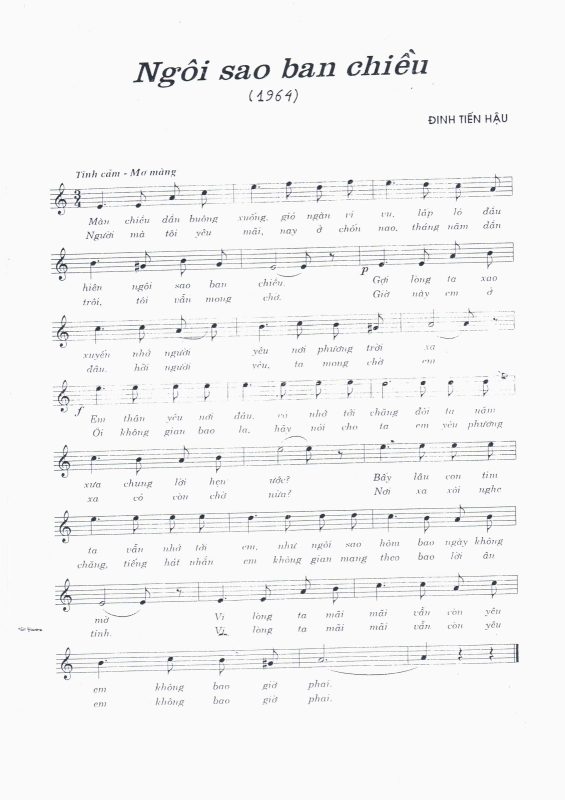 Ngôi sao ban chiều - Mạnh Hùng