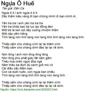 Lý Ngựa Ô Huế - Quang Linh